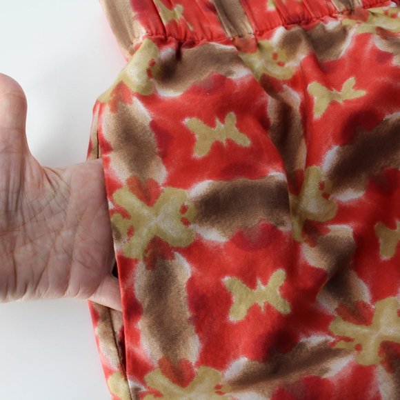 J Crew skirt with pockets Sz 0 cotton POPPI Abstract Print - Picture 6 of 9